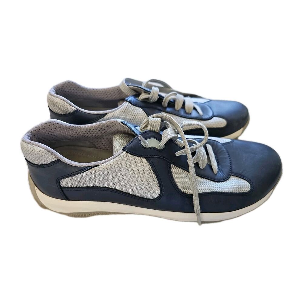 PRADA Shoes Men's America's Cup Navy Blue Shoes Trainers Sneaker Prada Men 9 US